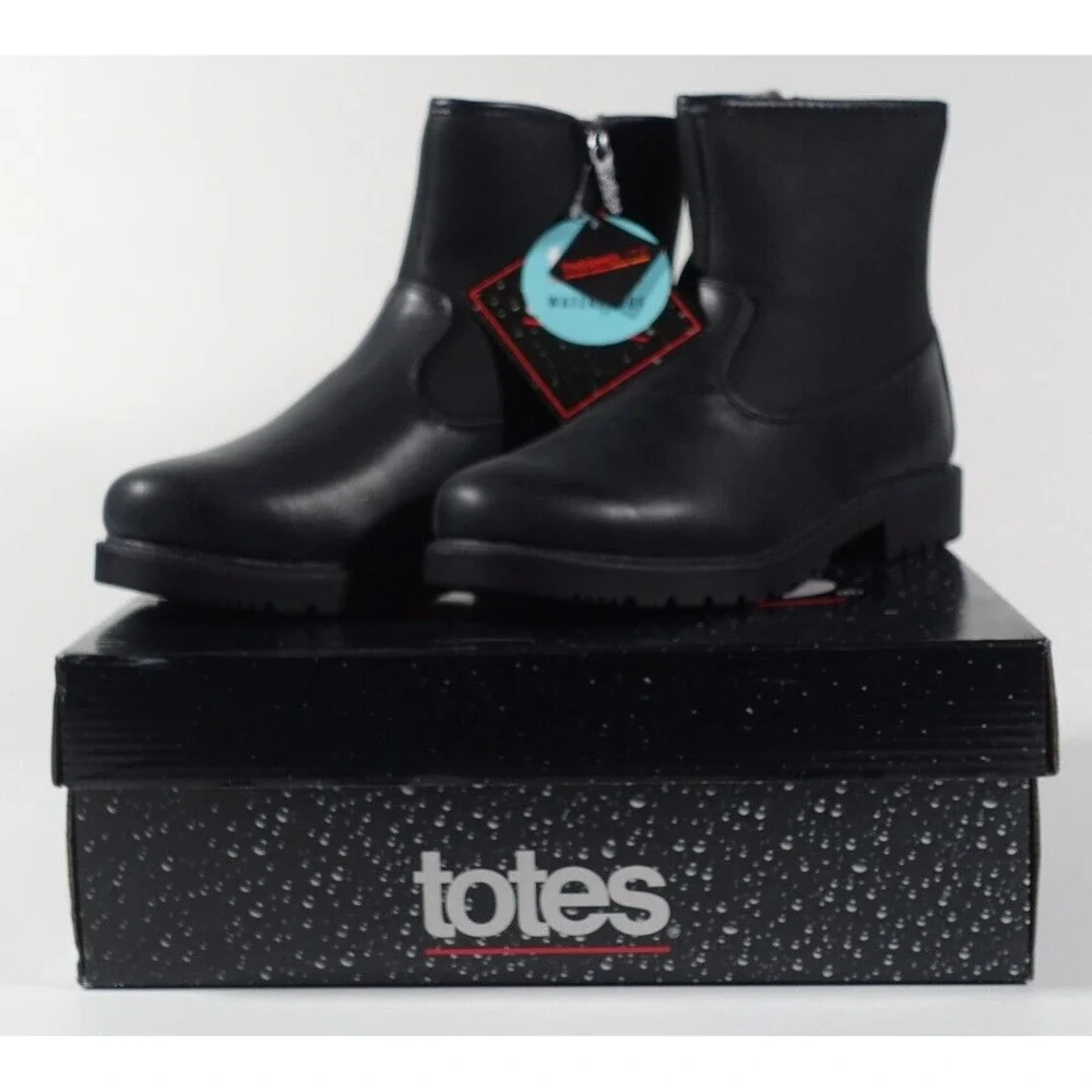 Totes Men Commuter Boots Size 13 M Black Waterproof Inside Zipper Thermolite